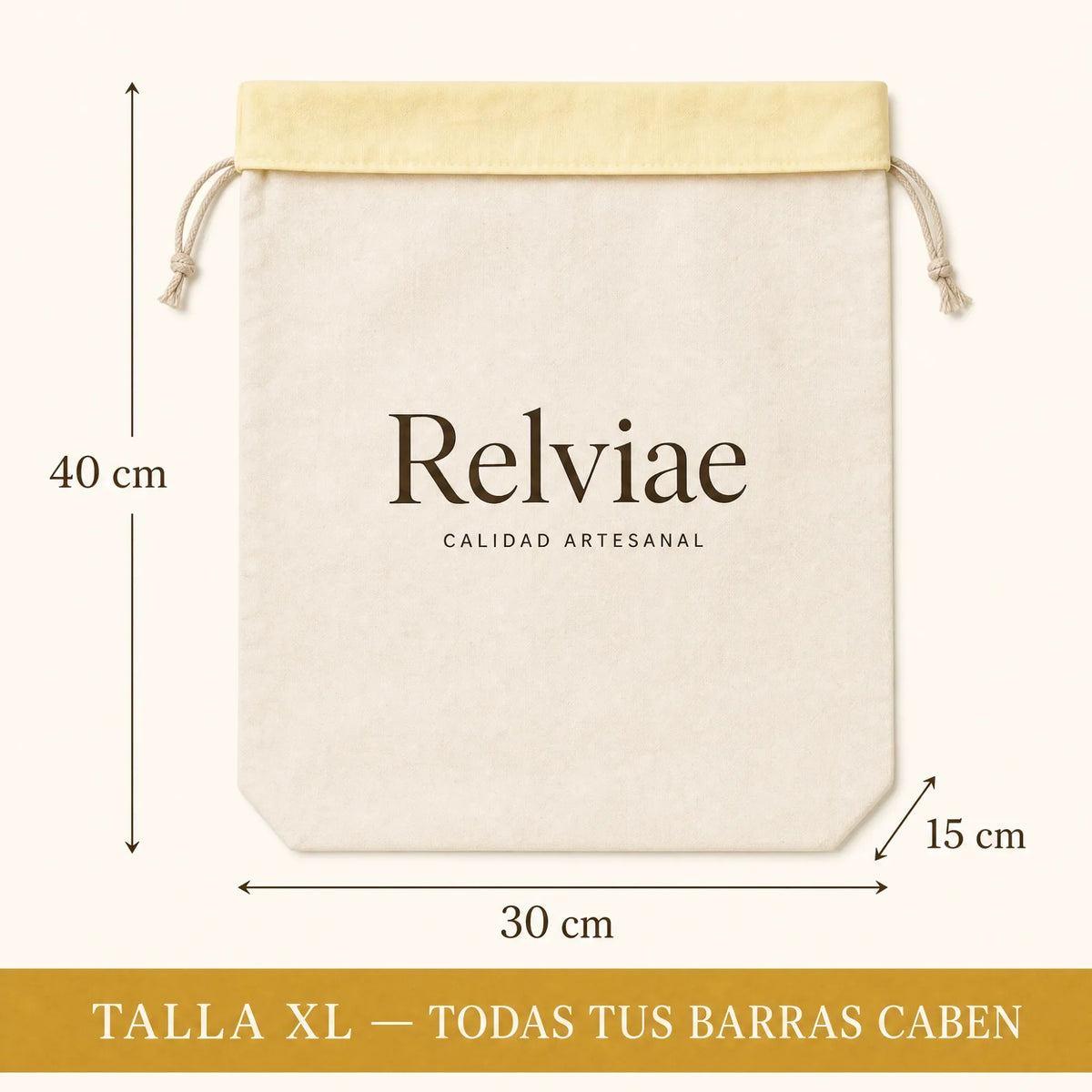 Bolsa para Pan de Cera de Abeja — 30 × 40 cm